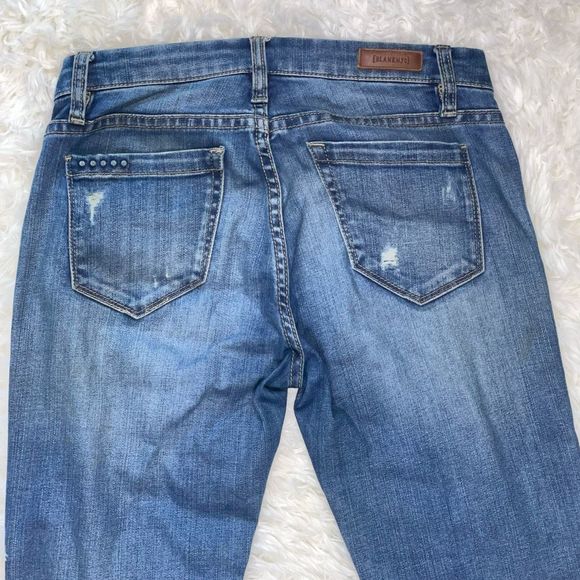 Blank NYC Wide Flare Leg Distressed Blue Jeans, size 26 - Picture 4 of 9